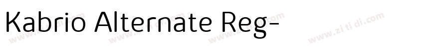 Kabrio Alternate Reg字体转换